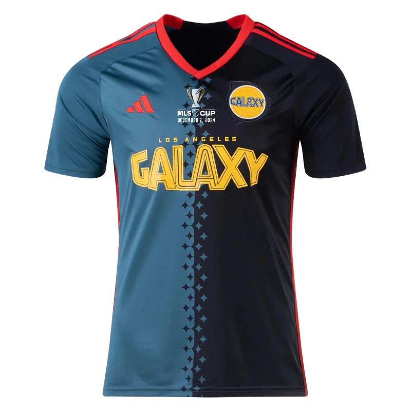 adidas LA Galaxy Third Jersey 24/25 w/ MLS Cup Finals Patch (Black/Virdia) Cool Men's Skate