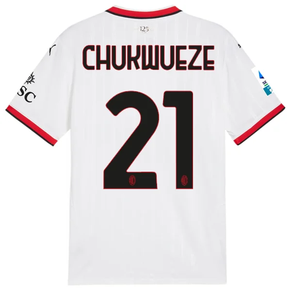 Puma AC Milan Samuel Chukwueze Away Jersey w/ Serie A Patch 24/25 (Puma White) Casual Men's Short