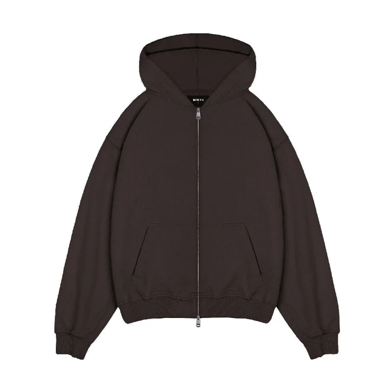 Zip Hoodie - Dark Mocha Sophisticated Men's 