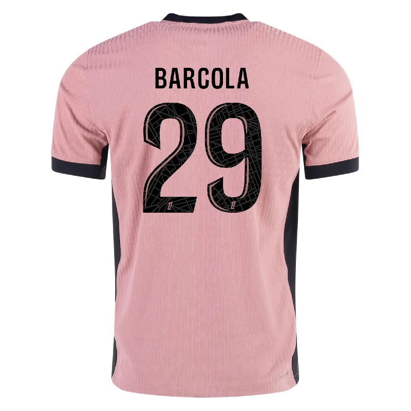 Nike Paris Saint-Germain Authentic Bradley Barcola Third Jersey 24/25 (Rust Pink/Black) Sleek Men's Contemporary 