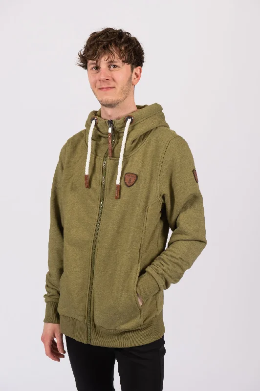 Zeus Olive Zip Hoodie Modern Men's 