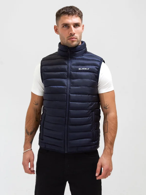 Ellis Lightweight Gilet - Navy Cclassic Men's Tweed