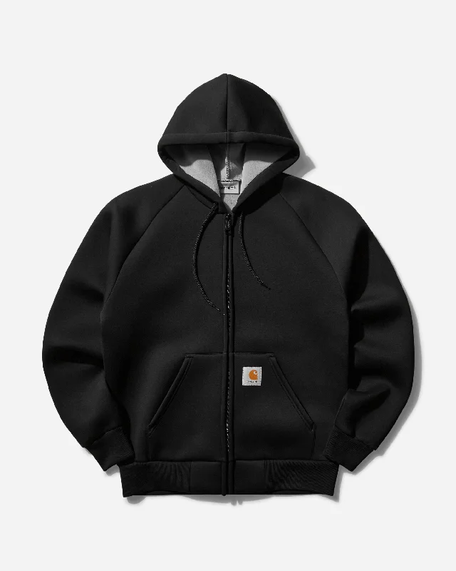 Men's Car-Lux Hooded Jacket Black / Grey Monochromatic Office Style