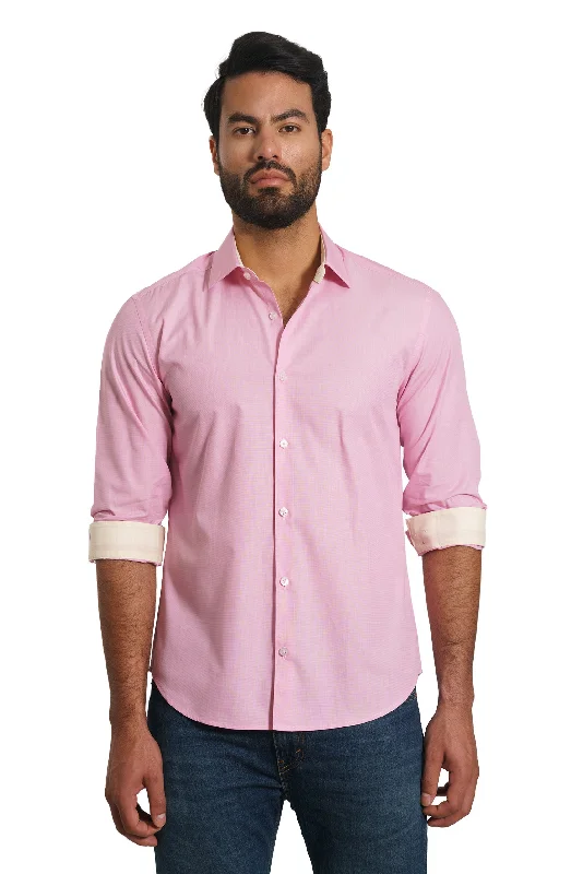 Pink Long Sleeve Shirt Tp-7130 Modern Men's 