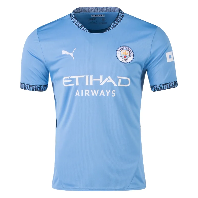 Puma Manchester City Home Jersey 24/25 (Team Light Blue/Marine Blue) Hip Men's Retro