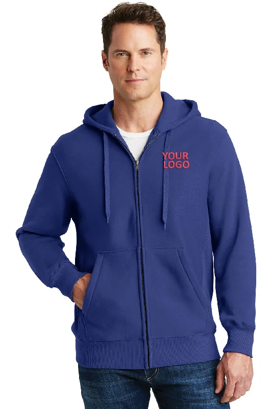 Sport-Tek Super Heavyweight Custom Full-Zip Hooded Sweatshirts, Royal Stylish Men's Tropical 