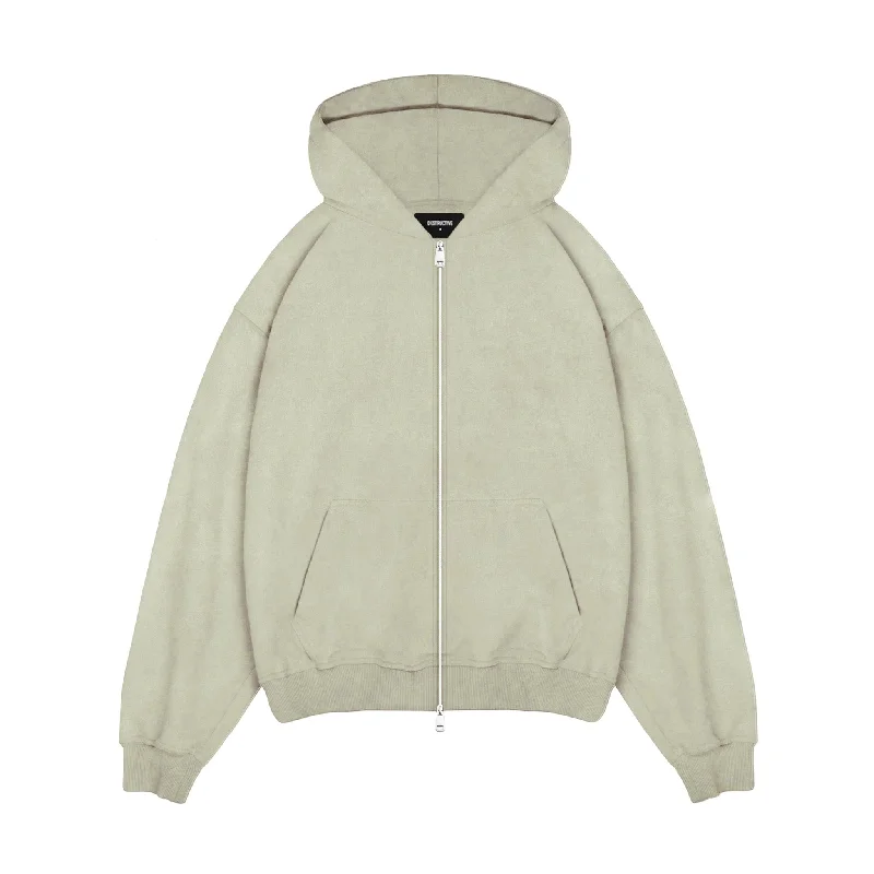 Zip Hoodie - Vintage Olive Cozy Men's Winter