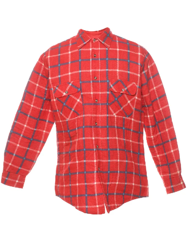 Red & Blue Classic Checked Shirt - M Lumberjack