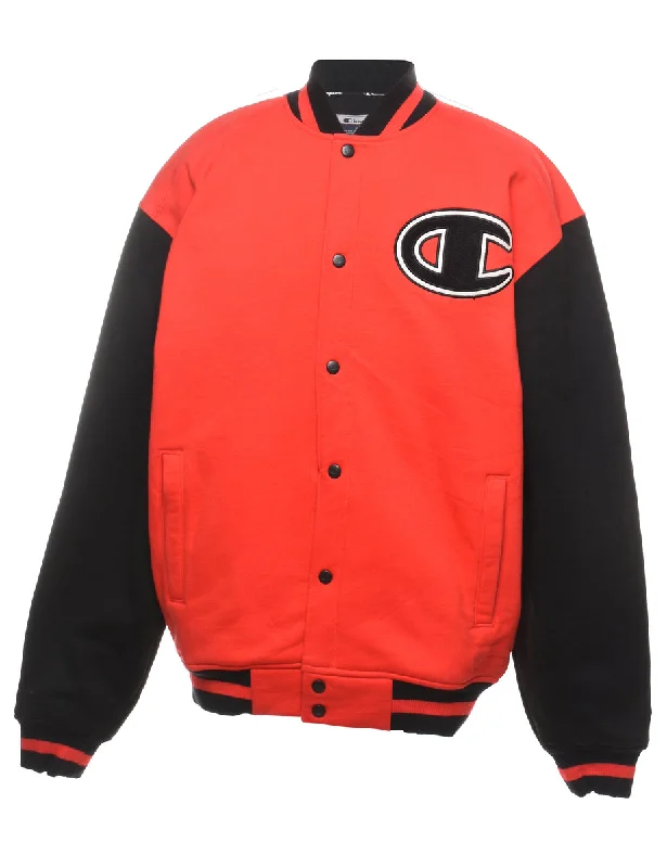 Champion Red & Black Bomber Jacket - L Tough Men's Military