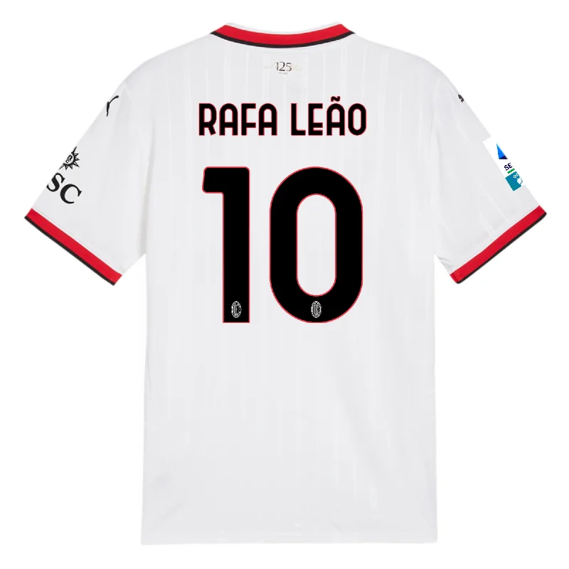 Puma AC Milan Rafa Leao Away Jersey w/ Serie A Patch 24/25 (Puma White) Refined Men's Classic 