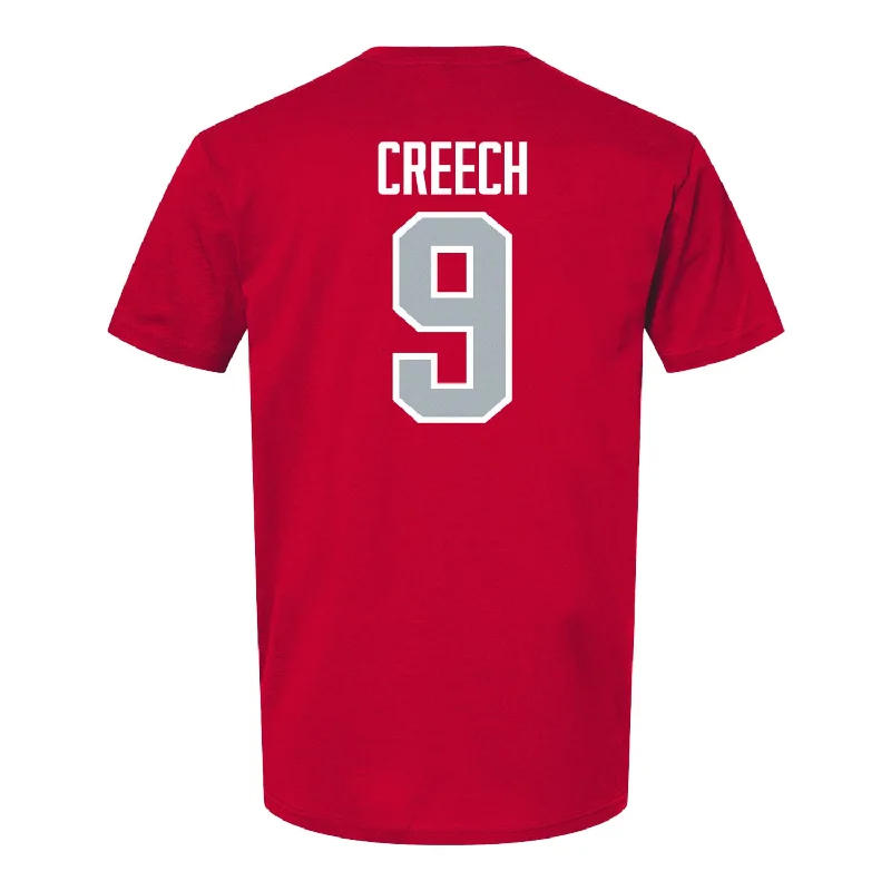 Ohio State Buckeyes Men's Soccer Student Athlete T-Shirt #9 Tanner Creech Practical Men's Multi