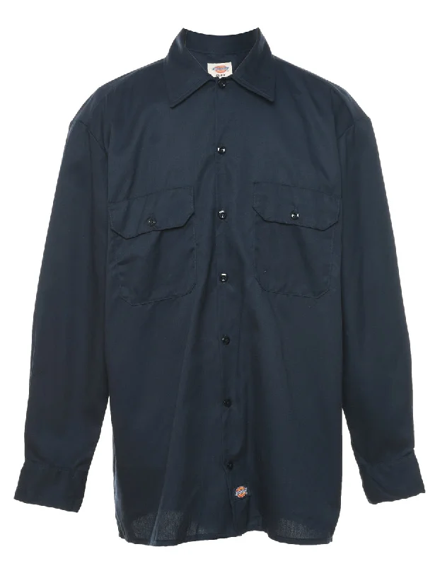 Dickies Navy Classic Workwear Shirt - M Beach