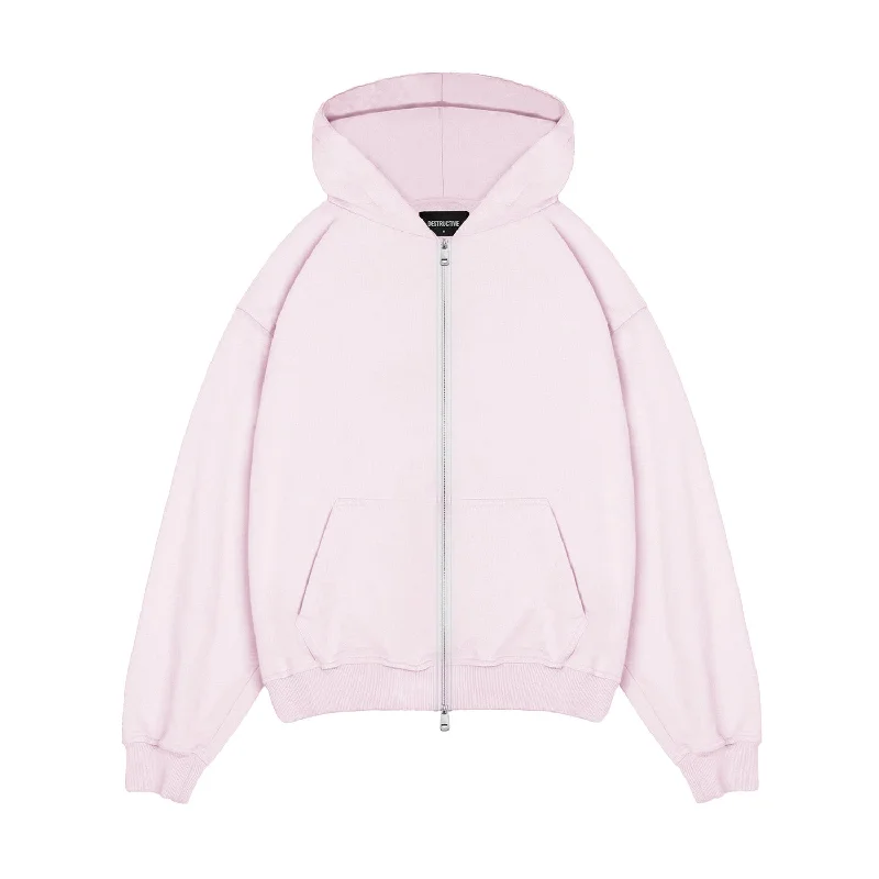 Zip Hoodie - Light Pink Confident Men's Power