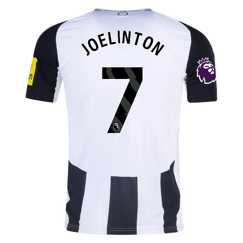 adidas Newcastle United Joelinton Home Jersey w/ EPL Patch 24/25 (Black/White) Bold Men's Animal