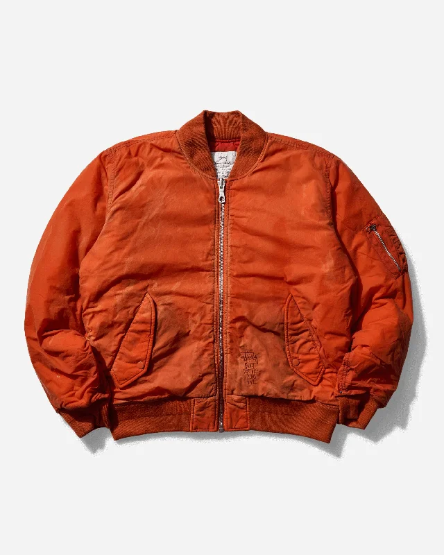 Men's Quilted Bomber Waxed Rust Casual Men's Japanese 