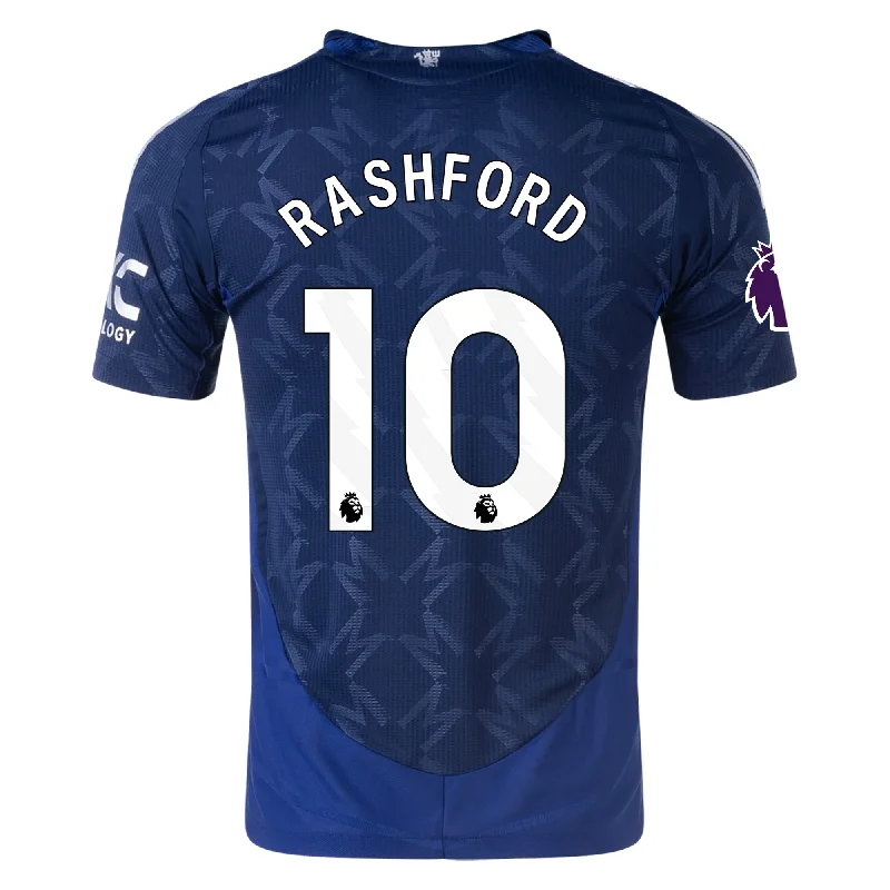 adidas Manchester United Authentic Marcus Rashford Away w/ EPL Patch 24/25 (Night Indigo) Unique Men's Patch