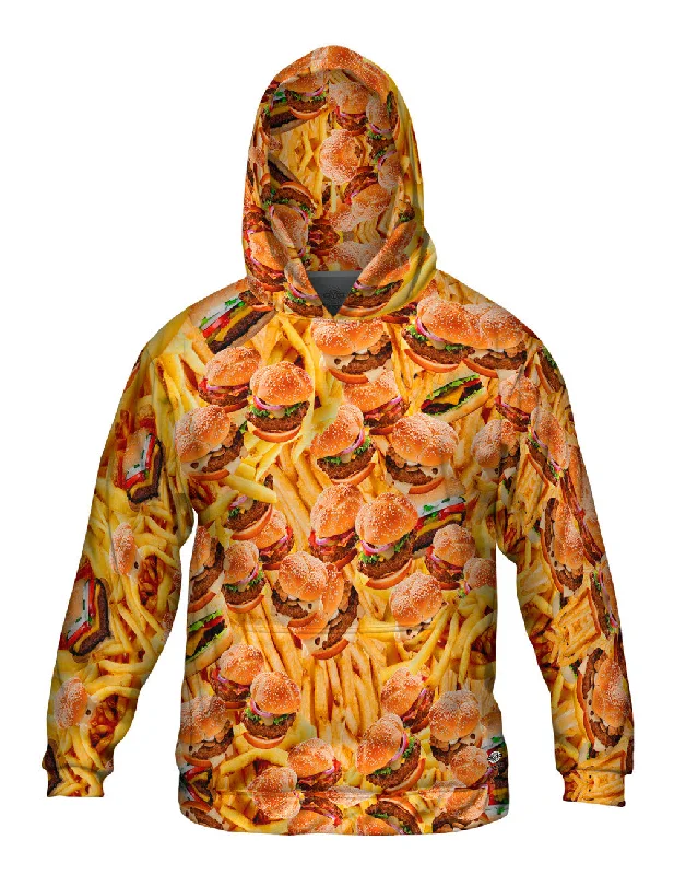 Hamburgers and Fries Trendy Men's Oversized