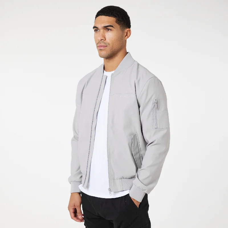 Premium Bomber Jacket | Ice Grey Artistic Men's Hand