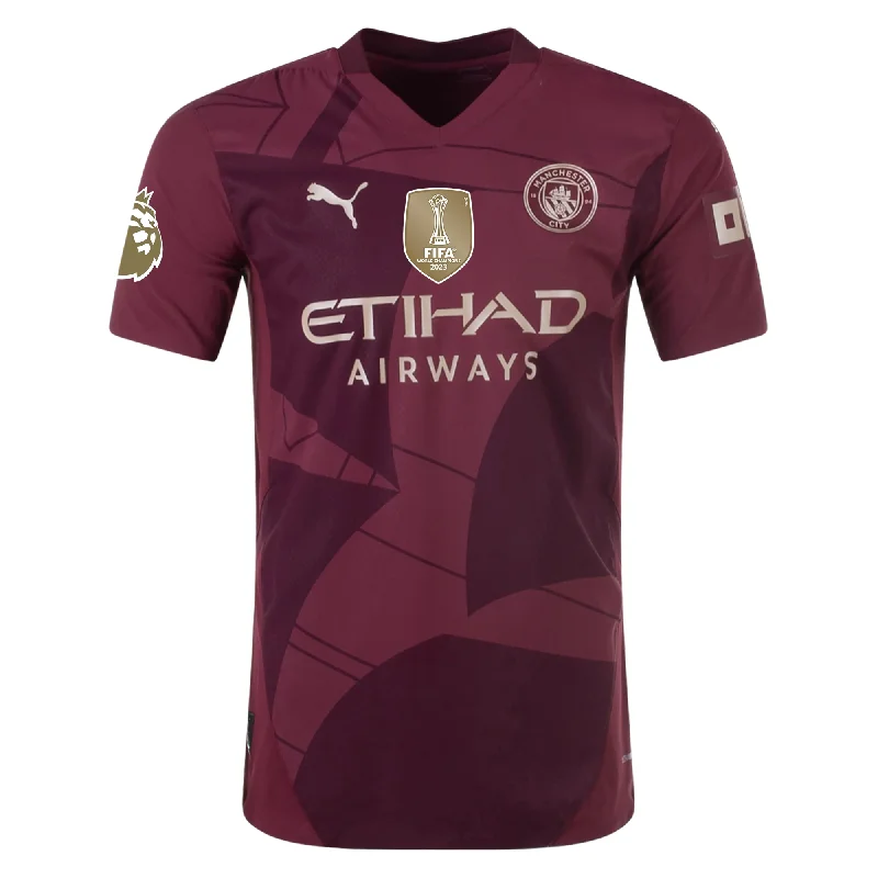 Puma Manchester City Authentic Third Jersey w/ EPL + Club World Cup Patch 24/25 (Dark Jasper) Beach