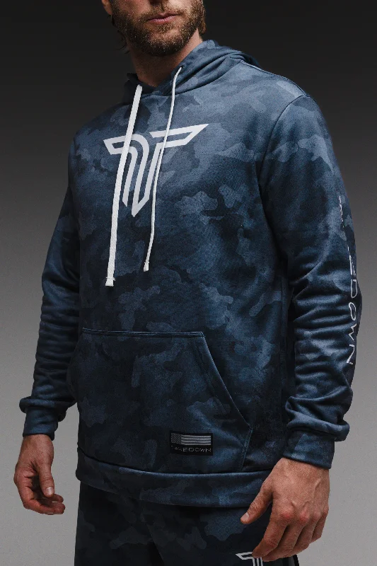 Urban Camo Performance Hoodie - Navy Tailored