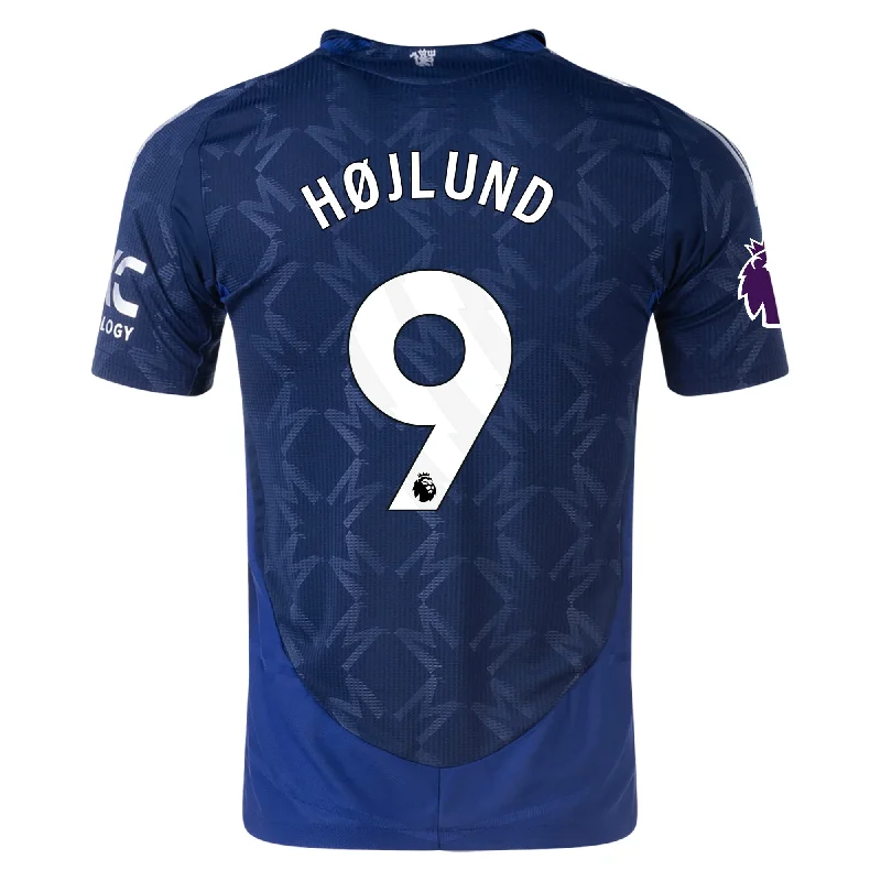 adidas Manchester United Authentic Rasmus Højlund Away w/ EPL Patch 24/25 (Night Indigo) Streetwear Style