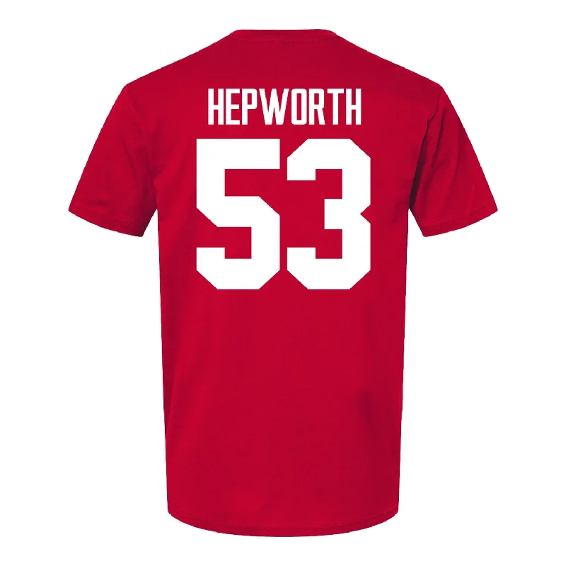 Ohio State Buckeyes Men's Lacrosse Student Athlete #53 Zach Hepworth Trendy Men's Scandinavian