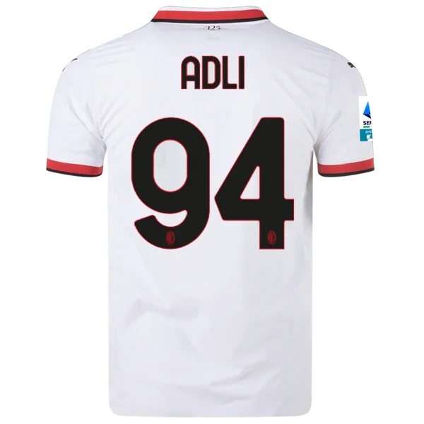 Puma AC Milan Authentic Yacine Adli Away Jersey w/ Series A Patch 24/25 (Puma White) Casual Men's Short