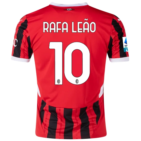 Puma AC Milan Rafa Leao Home Jersey w/ Serie A Patch 24/25 (Puma Red/Puma Black) Beach