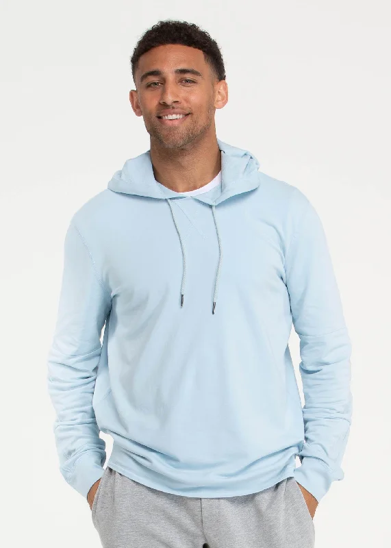 Lightweight SWET-Hoodie | Sky Blue Sleek Men's Contemporary 