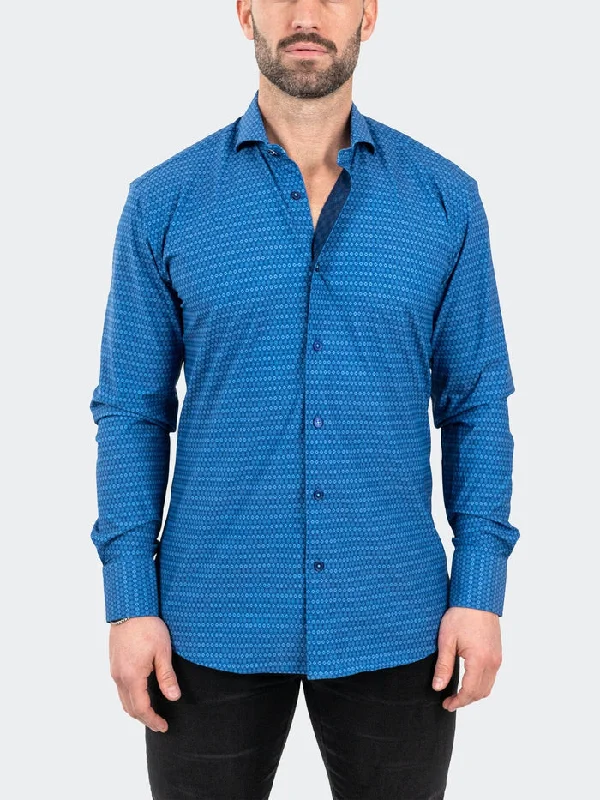 Maceoo Stretch Shirt | Einstein StretchSpectacle Blue Elegant Men's Formal 