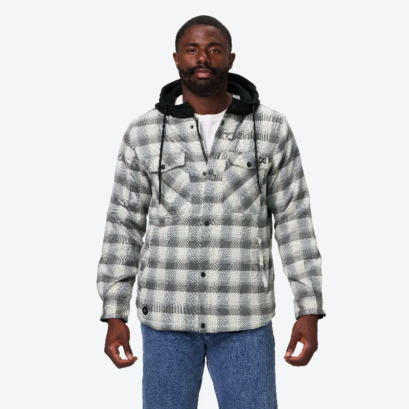 Flannel Heated Hoodie Jacket Luxurious Men's High