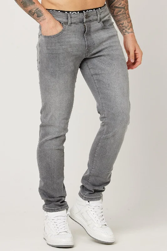 Hamilton Tapered Jeans - Grey Artistic Men's Hand