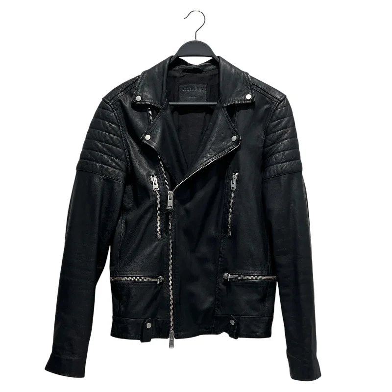 ALLSAINTS/Leather Jkt/S/Leather/BLK/ZIPS ON SLEEVES Refined Men's Hand