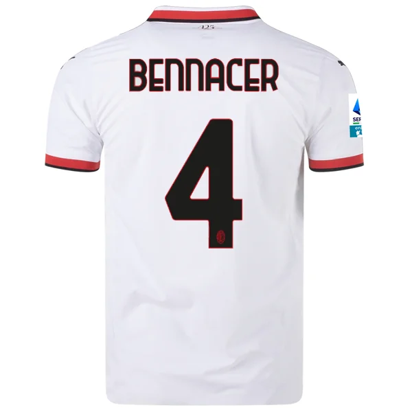 Puma AC Milan Authentic Ismaël Bennacer Away Jersey w/ Series A Patch 24/25 (Puma White) Trendy Men's Bucket