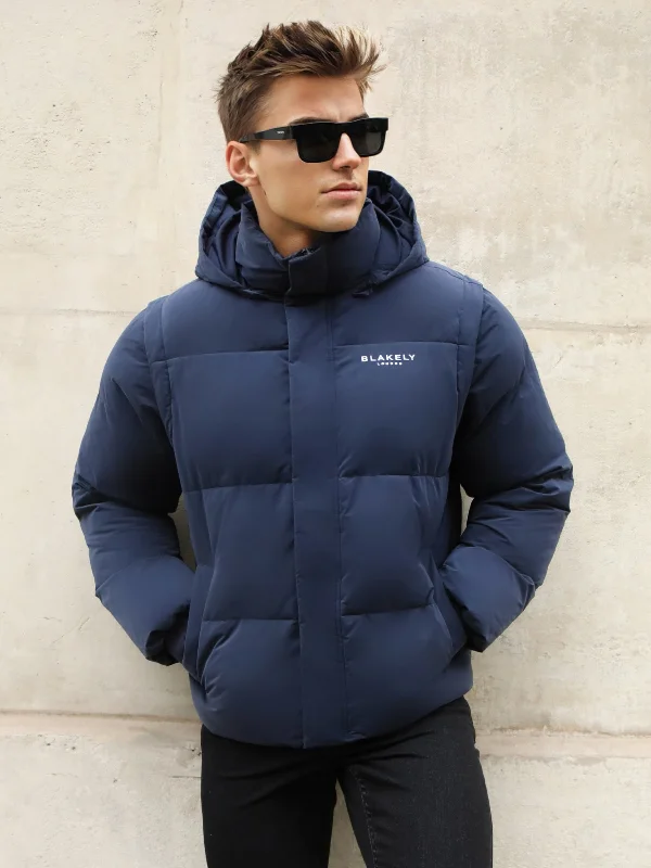 Ultimate Multiway Puffer Coat - Navy Bold Men's Statement