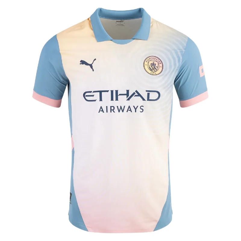 Puma Manchester City Authentic Fourth Jersey 24/25 (Rosebay/Bold Blue) Refined Men's Velvet