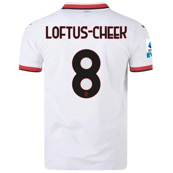 Puma AC Milan Authentic Ruben Loftus-Cheek Away Jersey w/ Series A Patch 24/25 (Puma White) Sophisticated Men's 