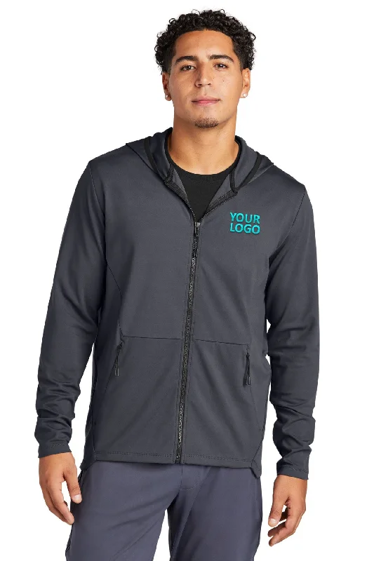 Sport-Tek Branded Circuit Hooded Full-Zip, Graphite Traditional Men's Wool