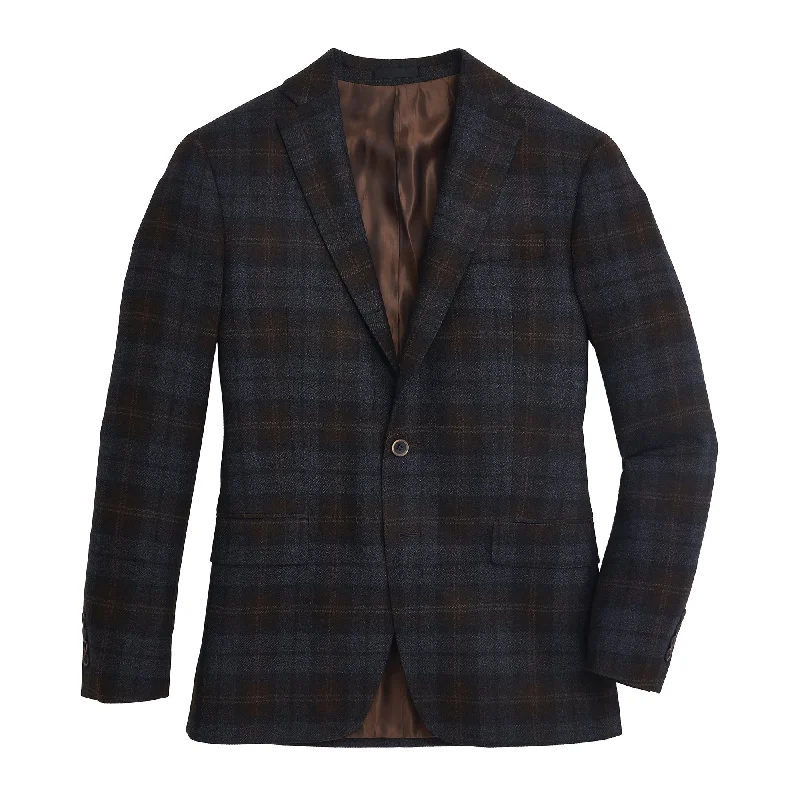 Zegna Chicory Coffee Plaid Sport Coat Youthful Men's Pop