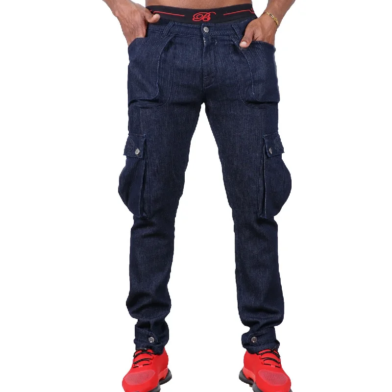 Men's Denim Cargo Jeans Bohemian Men's Free