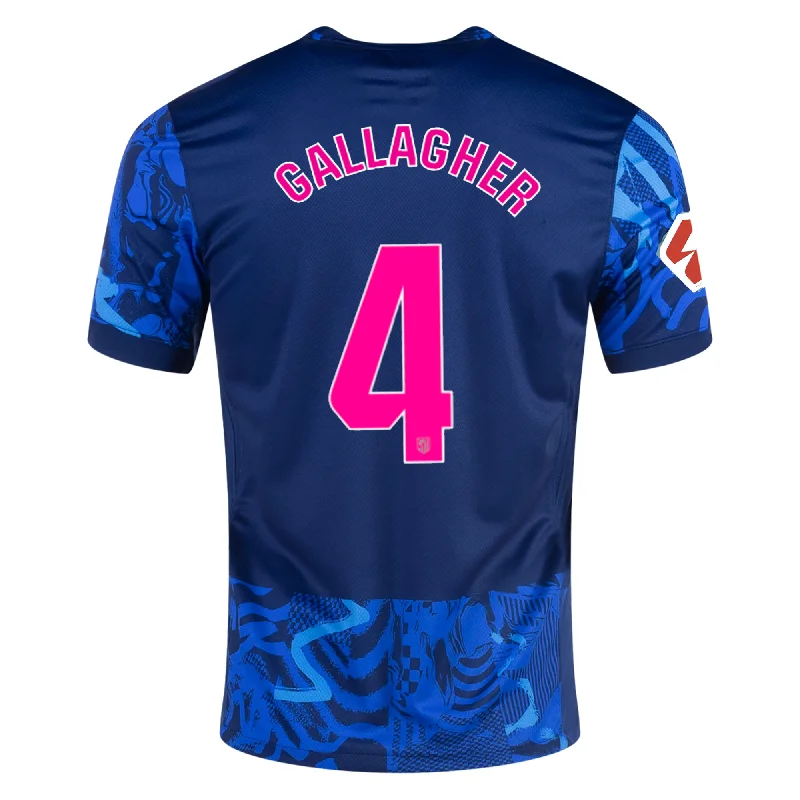 Nike Atletico Madrid Connor Gallagher Third Jersey w/ La Liga Patch 24/25 (Blue Void/Pink Glow) Elegant Men's Cashmere