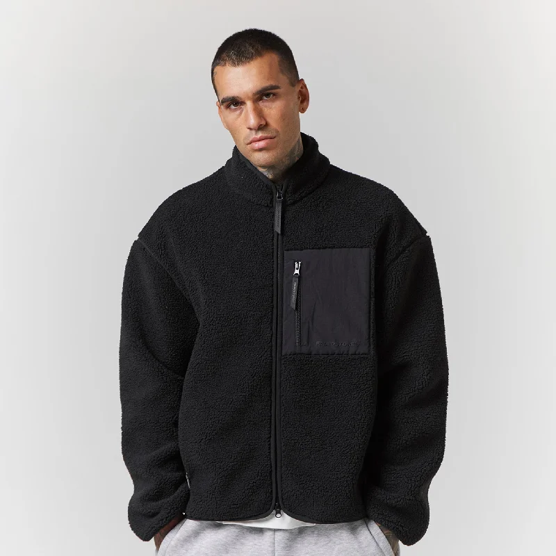 Borg Full Zip Fleece | Black Dynamic Men's Glow