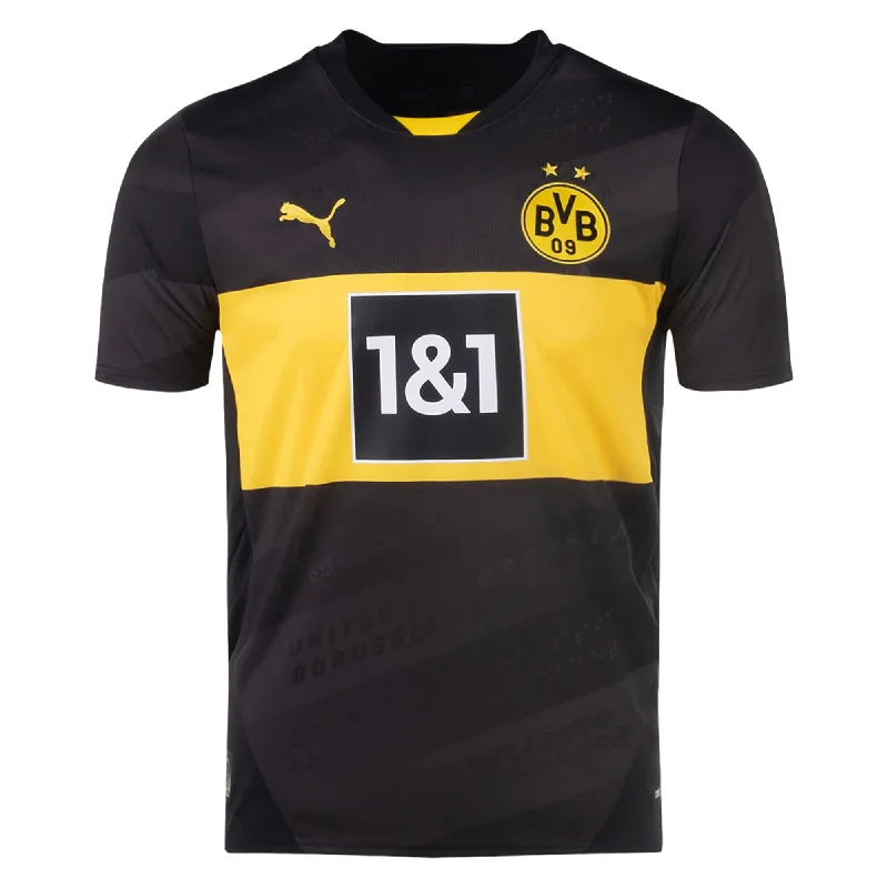 Puma Borussia Dortmund Away Jersey 24/25 (Puma Black/Faster Yellow) Sporty Men's Athleisure 