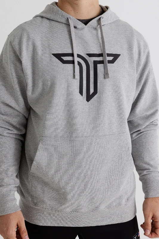 T Icon Hoodie - Heather Grey Trendy Men's Oversized