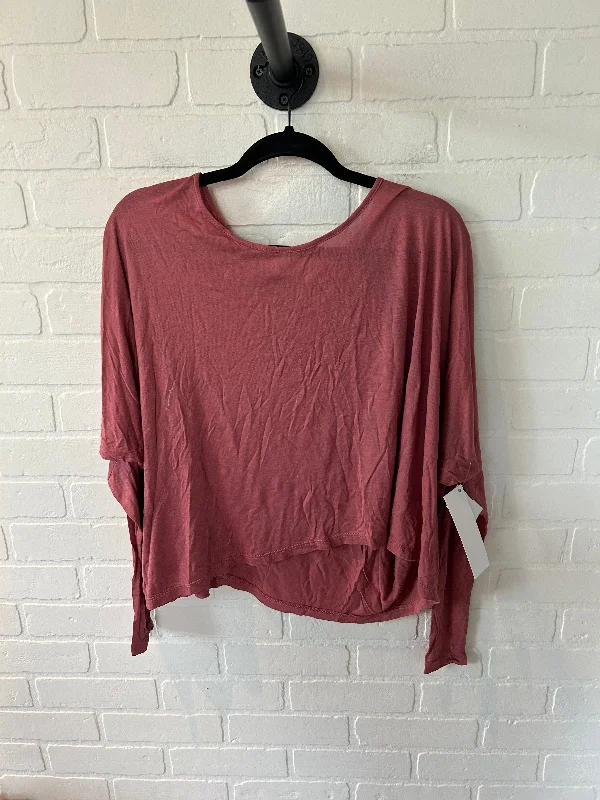 Top Long Sleeve Basic By Soprano In Pink, Size: Xs Monochromatic Office Style