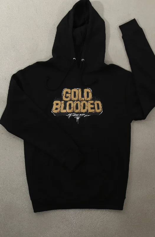 Illuminaries X Adapt :: Gold Blooded Forever (Men's Black Hoody) Rugged Men's Outdoor 