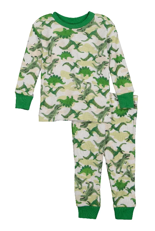 Baby Boys 12-24M Graphic Print Thermal Top and Pants Set Bold Men's Animal