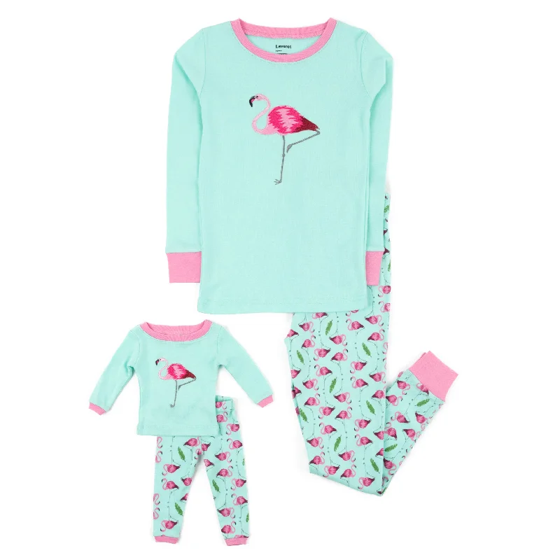 Girls and Matching Doll Cotton Pajamas Flamingo Rugged Men's Outdoor 