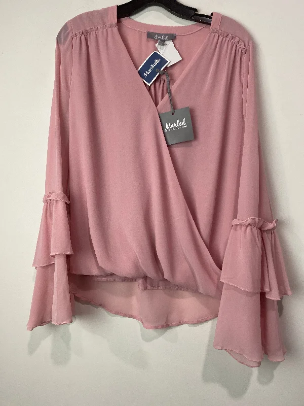 Top Long Sleeve By Marled In Pink, Size: M Relaxed Men's Australian 