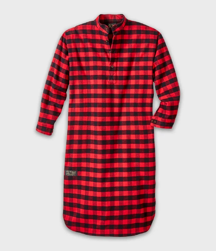 Long Night Shirt - Red Buffalo Modern Men's Tech